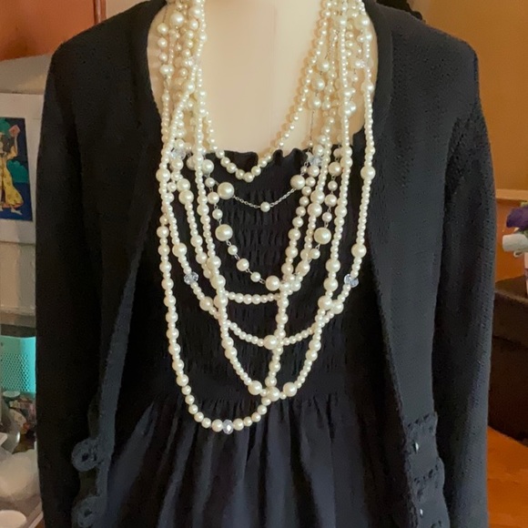 M.S.S.P. Max Studio Long Black Cardigan XS, Preowned - Picture 5 of 16